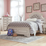 Ashley Furniture - Realyn Full Panel Bed - White Wood|Fabric - Beds - Additional View 10
