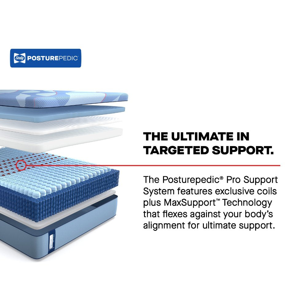 Tempur Sealy - DUPONT II HYBRID MEDIUM TWIN XL MATTRESS - Light Blue Fabric - Mattresses - Additional View 11