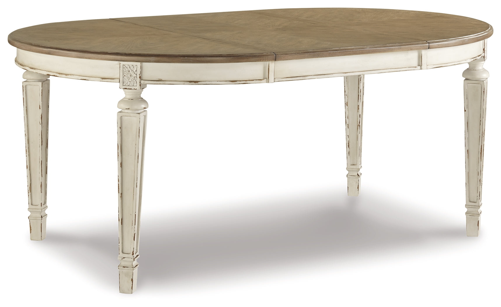 Ashley Furniture - REALYN OVAL DINING ROOM TABLE - White Wood - Tables