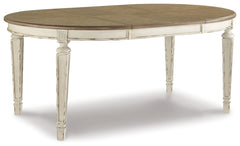 Ashley Furniture - REALYN OVAL DINING ROOM TABLE - White Wood - Tables