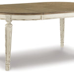 Ashley Furniture - REALYN OVAL DINING ROOM TABLE - White Wood - Tables