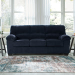 Ashley Furniture - Simplejoy Sofa - Navy - Blue Fabric - Sofas - Additional View 1