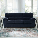 Ashley Furniture - Simplejoy Sofa - Navy - Blue Fabric - Sofas - Additional View 1