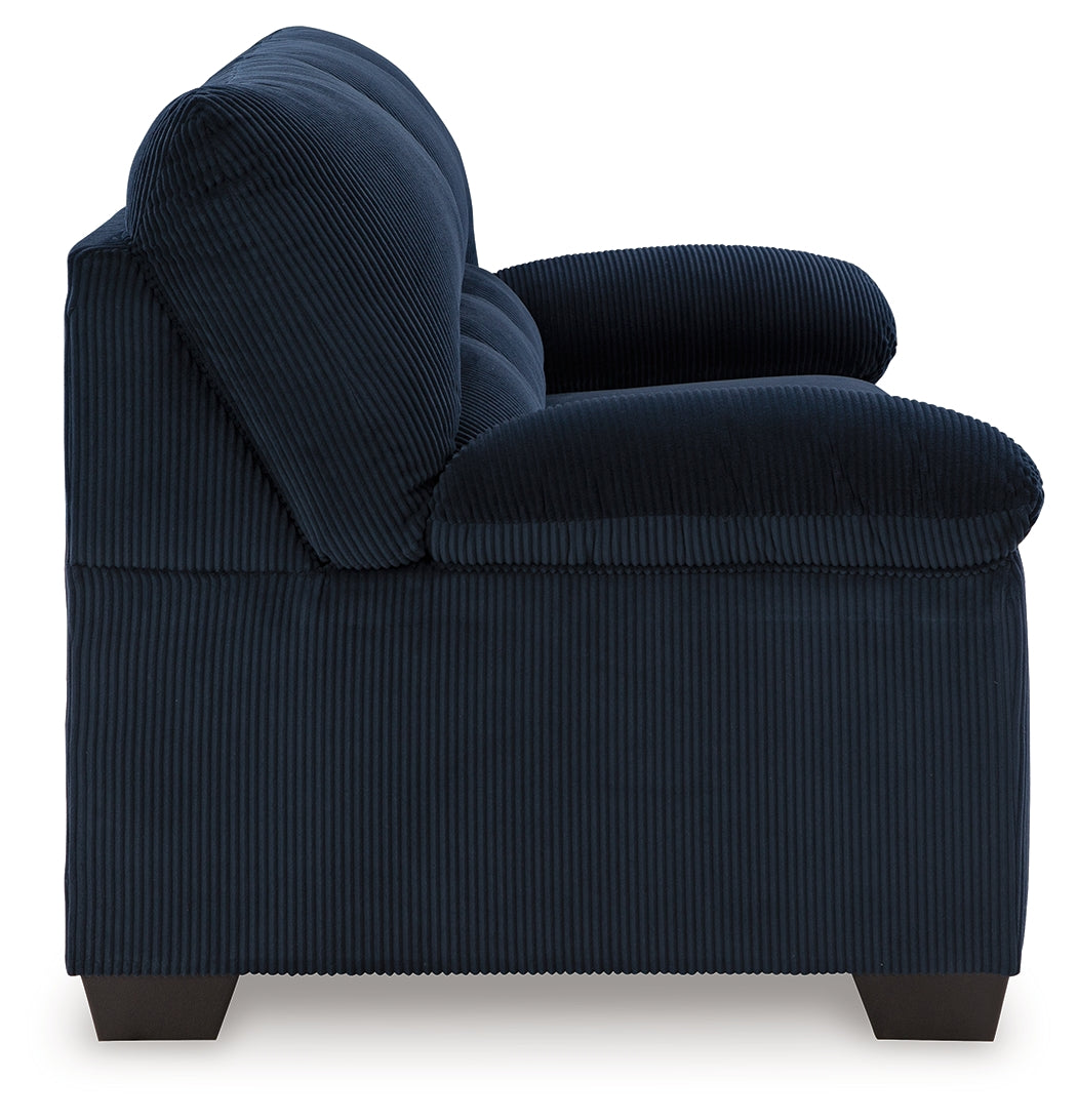 Ashley Furniture - Simplejoy Sofa - Navy - Blue Fabric - Sofas - Additional View 3