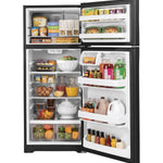 GE BLACK 17.5CU TOP-FREEZER REFRIGERATOR - Refrigerators - Additional View 1