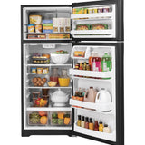 GE BLACK 17.5CU TOP-FREEZER REFRIGERATOR - Refrigerators - Additional View 1