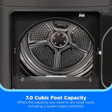 Midea Metallic Grey 7.0Cu Front Load Electric Dryer
