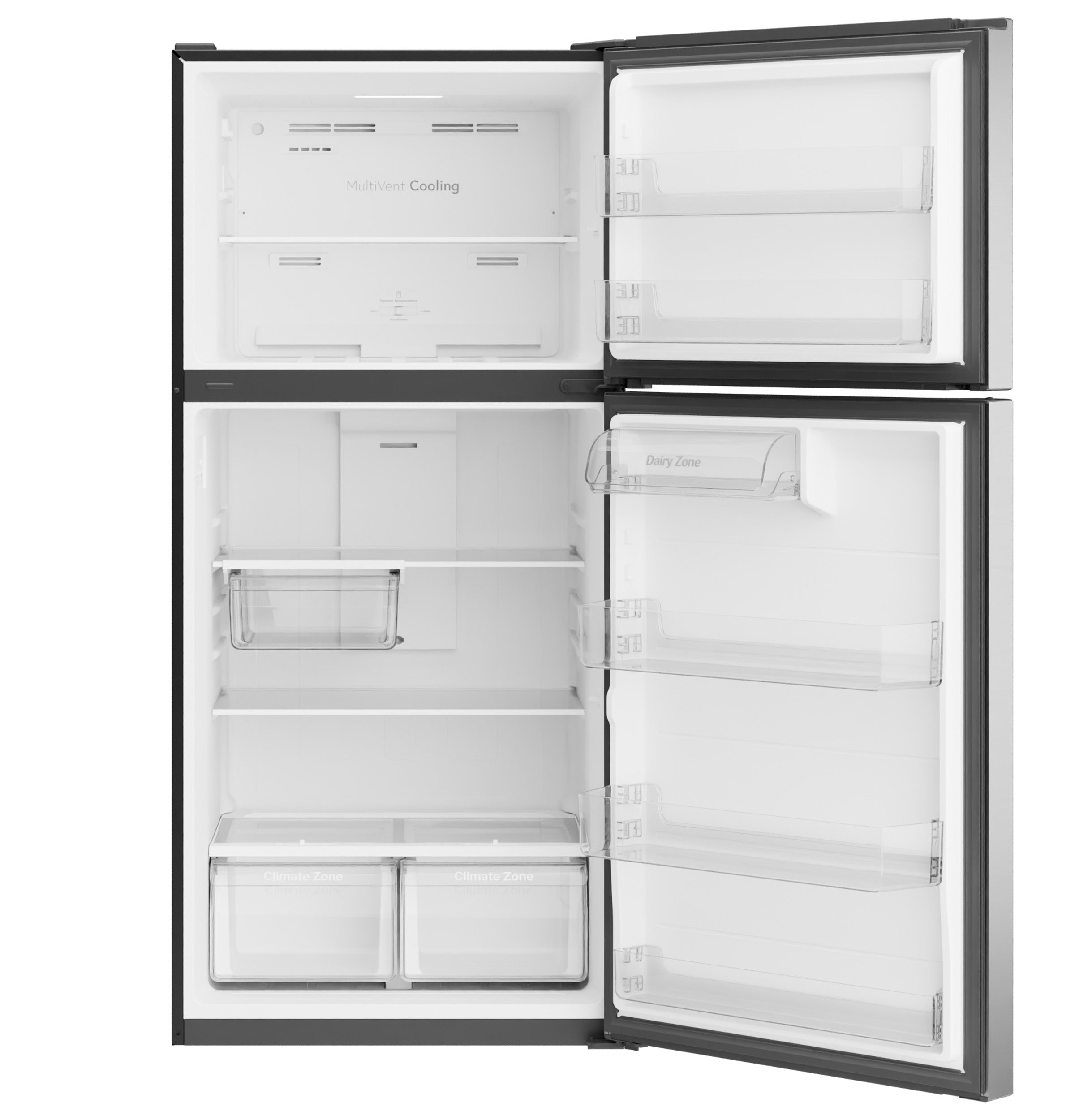 Ge Stainless 21Cu Top Mount Refrigerator - Pearl Silver - Refrigerators - Additional View 2
