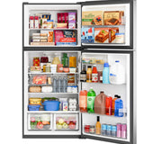 Ge Stainless 21Cu Top Mount Refrigerator - Pearl Silver - Refrigerators - Additional View 3