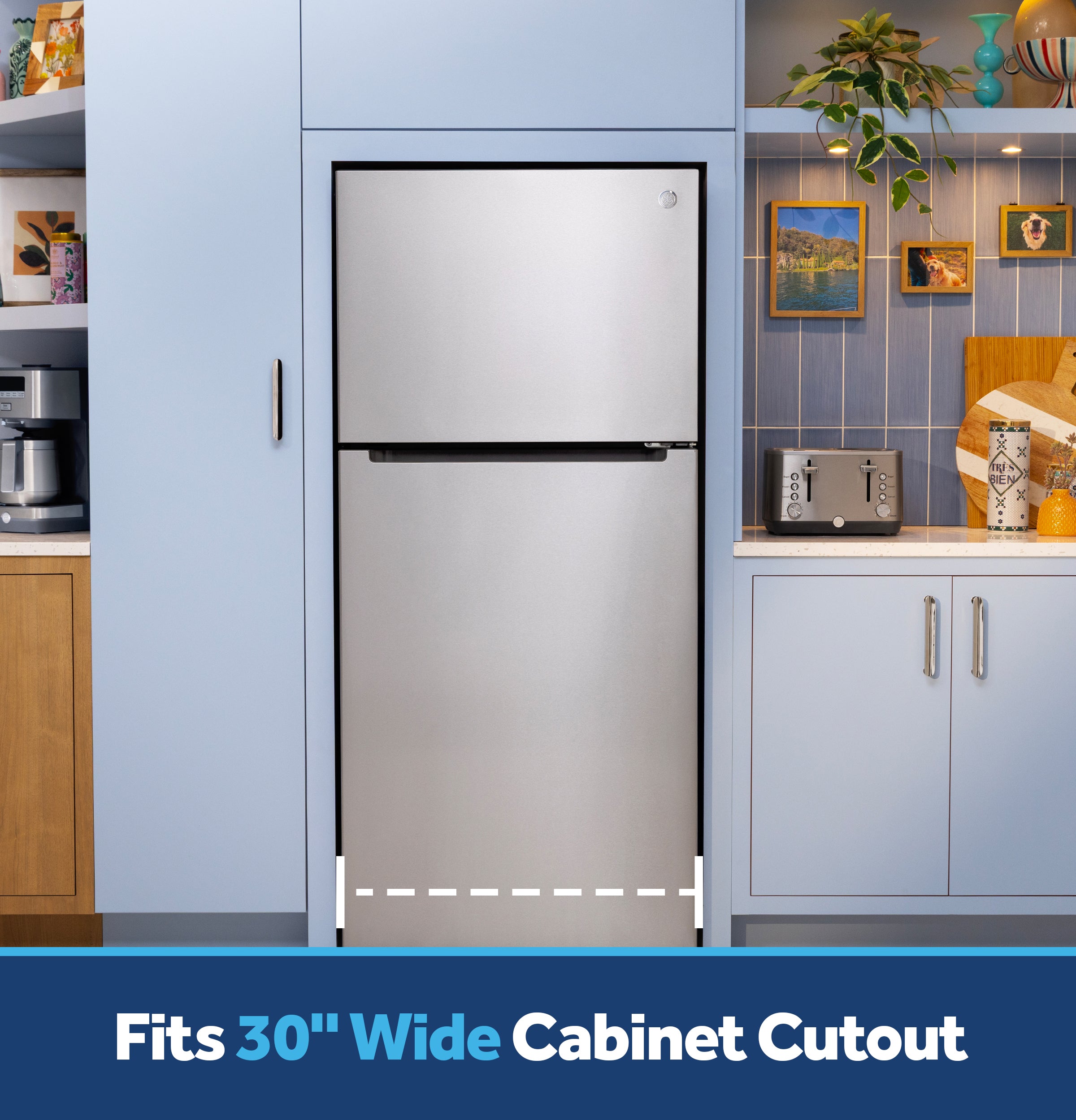 Ge Stainless 21Cu Top Mount Refrigerator - Pearl Silver - Refrigerators - Additional View 4