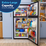 Ge Stainless 21Cu Top Mount Refrigerator - Pearl Silver - Refrigerators - Additional View 5