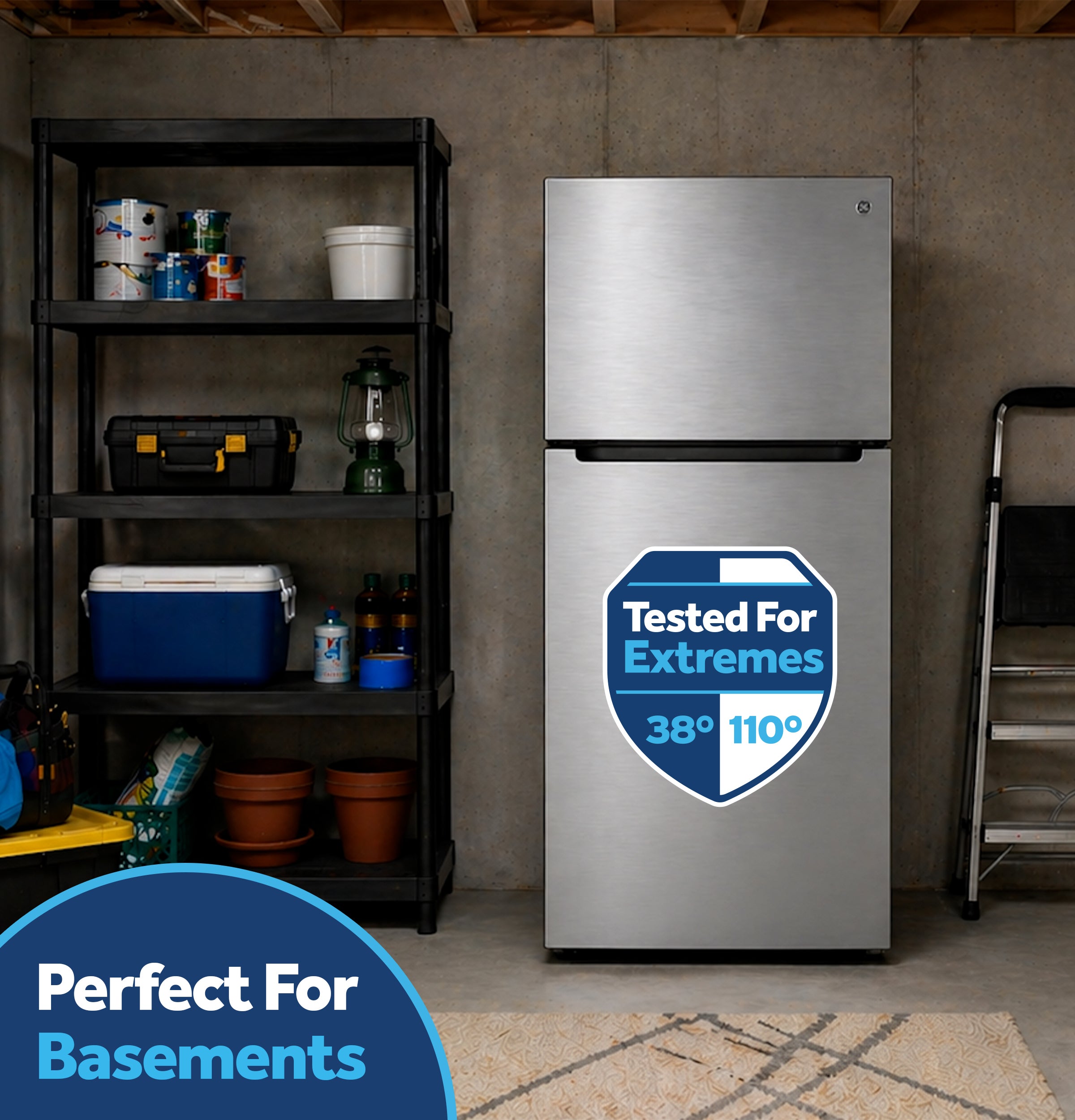 Ge Stainless 21Cu Top Mount Refrigerator - Pearl Silver - Refrigerators - Additional View 16