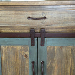 International Furniture Direct - ANTIQUE KITCHEN ISLAND - Blue|Light Brown Wood - Islands & Carts - Additional View 5