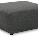 Ashley Furniture - Edenfield Oversized Ottoman - Charcoal - Dark Gray Fabric - Ottomans