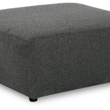 Ashley Furniture - Edenfield Oversized Ottoman - Charcoal - Dark Gray Fabric - Ottomans