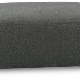 Ashley Furniture - Edenfield Oversized Ottoman - Charcoal - Dark Gray Fabric - Ottomans - Additional View 2