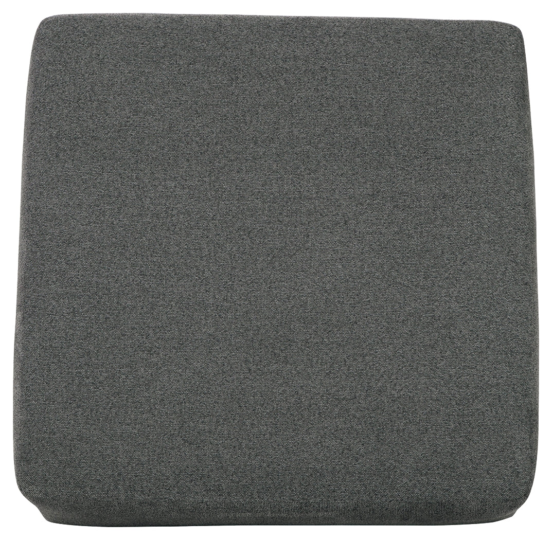 Ashley Furniture - Edenfield Oversized Ottoman - Charcoal - Dark Gray Fabric - Ottomans - Additional View 3