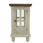 Lantern Accent Table - Gray/Tobacco