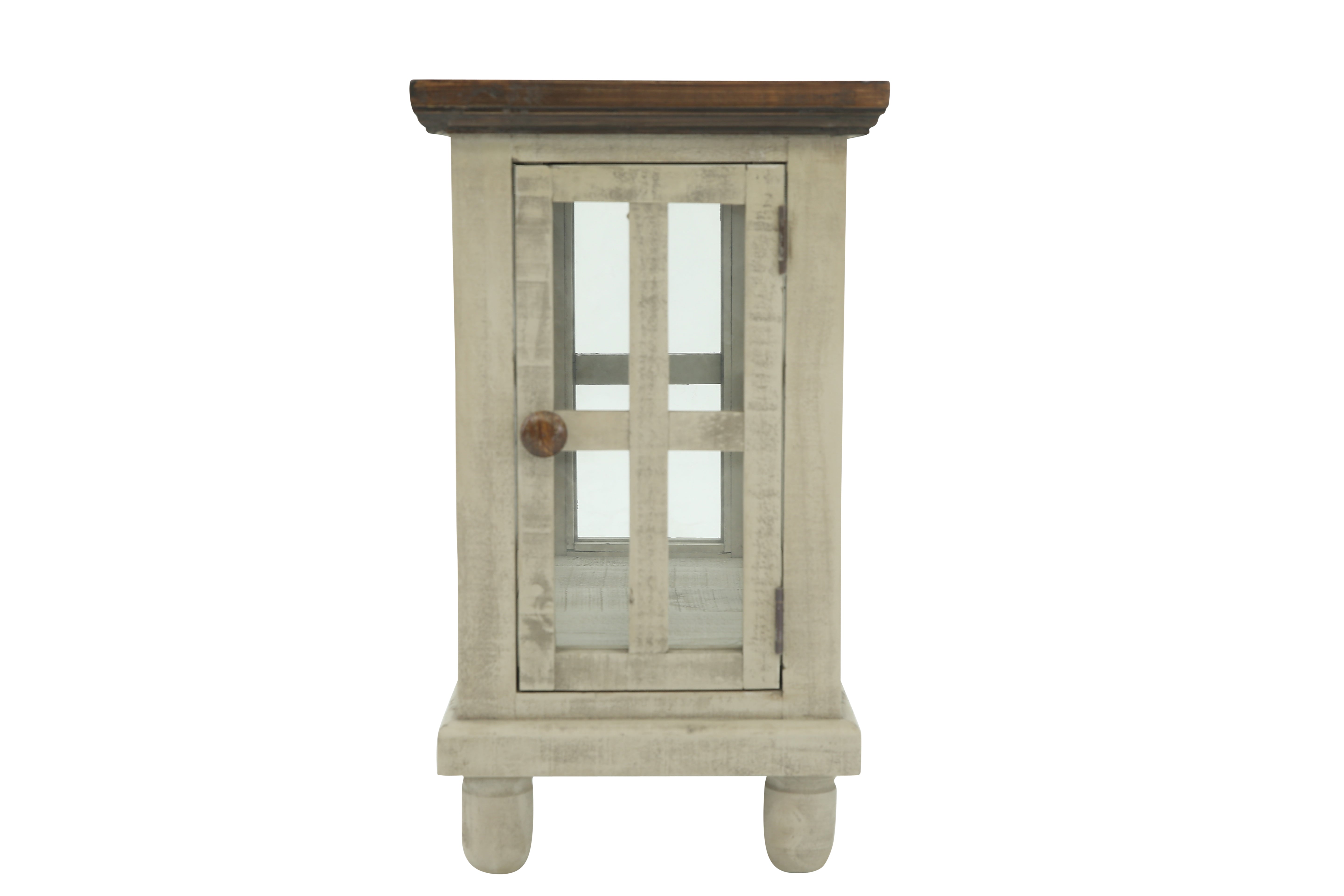 Lantern Accent Table - Gray/Tobacco
