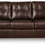 Ashley Furniture - Santorine Queen Sofa Sleeper - Dark Brown - Leather Match - Sofas - Additional View 2