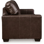 Ashley Furniture - Santorine Queen Sofa Sleeper - Dark Brown - Leather Match - Sofas - Additional View 3