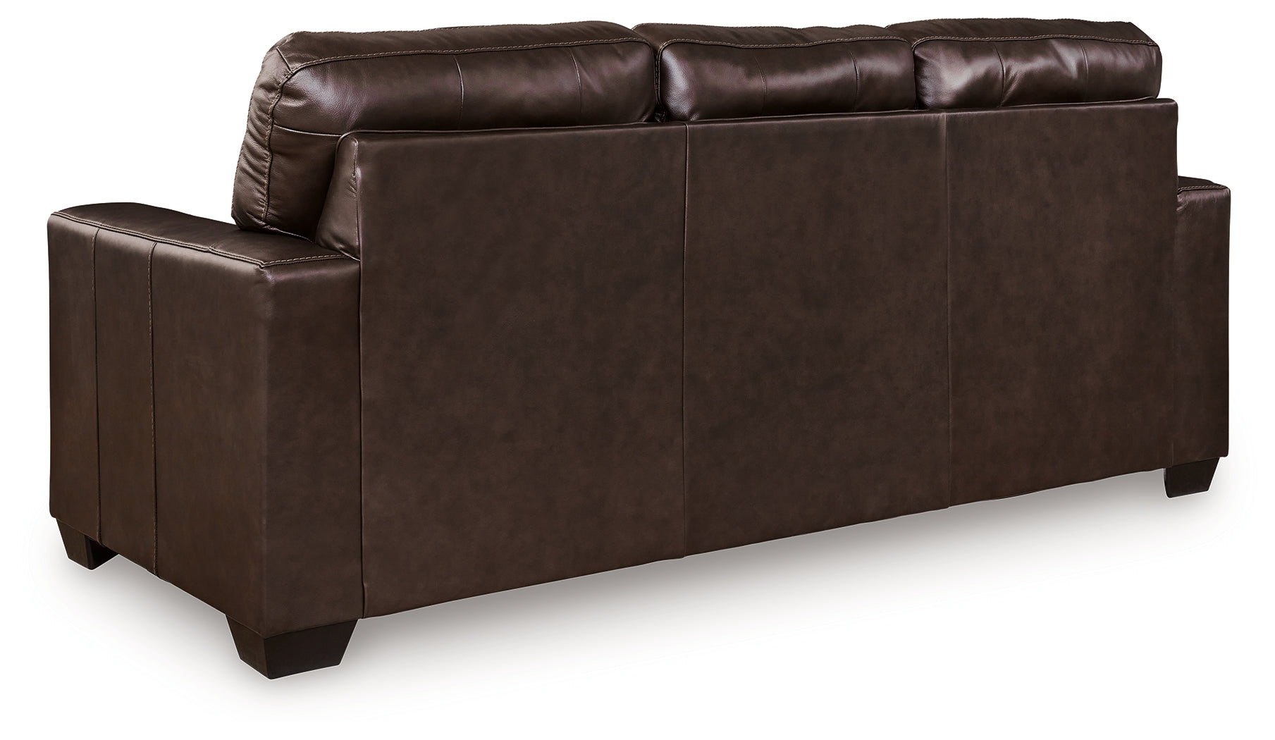 Ashley Furniture - Santorine Queen Sofa Sleeper - Dark Brown - Leather Match - Sofas - Additional View 4