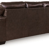 Ashley Furniture - Santorine Queen Sofa Sleeper - Dark Brown - Leather Match - Sofas - Additional View 4