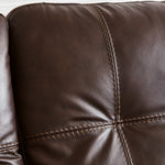 Ashley Furniture - Santorine Queen Sofa Sleeper - Dark Brown - Leather Match - Sofas - Additional View 6
