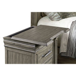 Elements International - KINGS COURT GREY NIGHTSTAND - Dark Gray Wood - Nightstands - Additional View 4