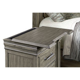 Elements International - KINGS COURT GREY NIGHTSTAND - Dark Gray Wood - Nightstands - Additional View 4