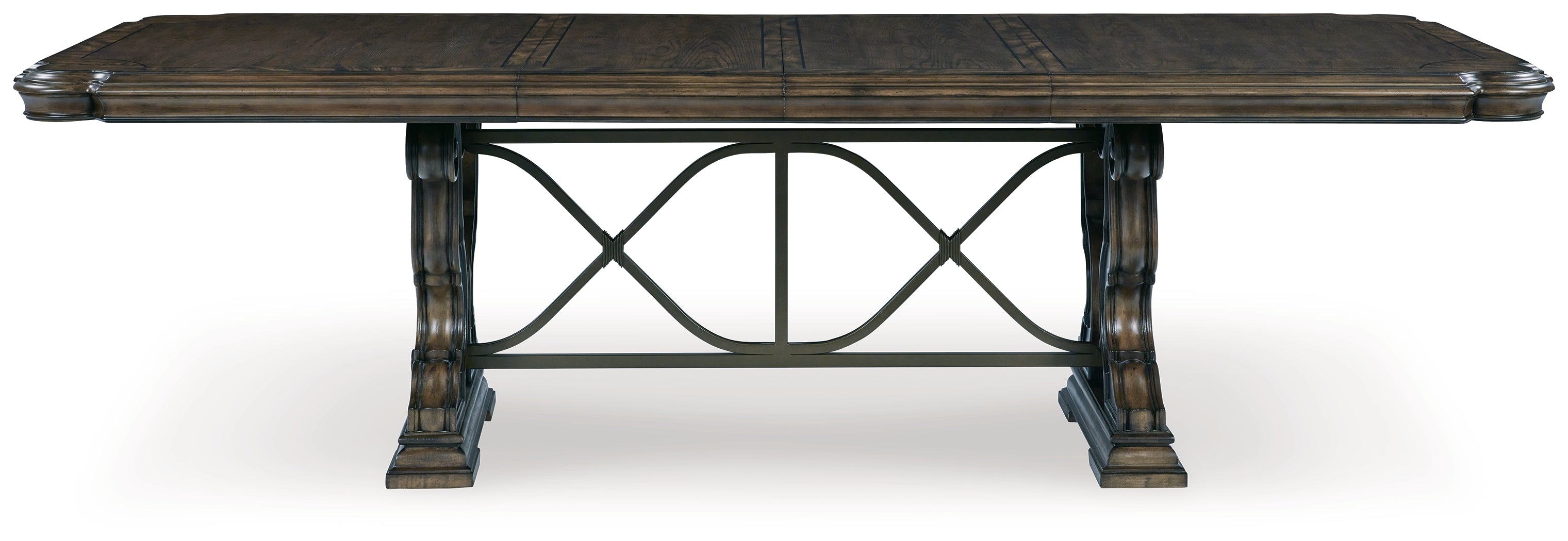 Ashley Furniture - MAYLEE TABLE TOP AND BASE - Dark Brown Wood - Tables - Additional View 2