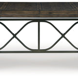 Ashley Furniture - MAYLEE TABLE TOP AND BASE - Dark Brown Wood - Tables - Additional View 2