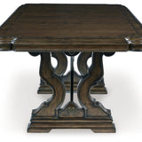 Ashley Furniture - MAYLEE TABLE TOP AND BASE - Dark Brown Wood - Tables - Additional View 3