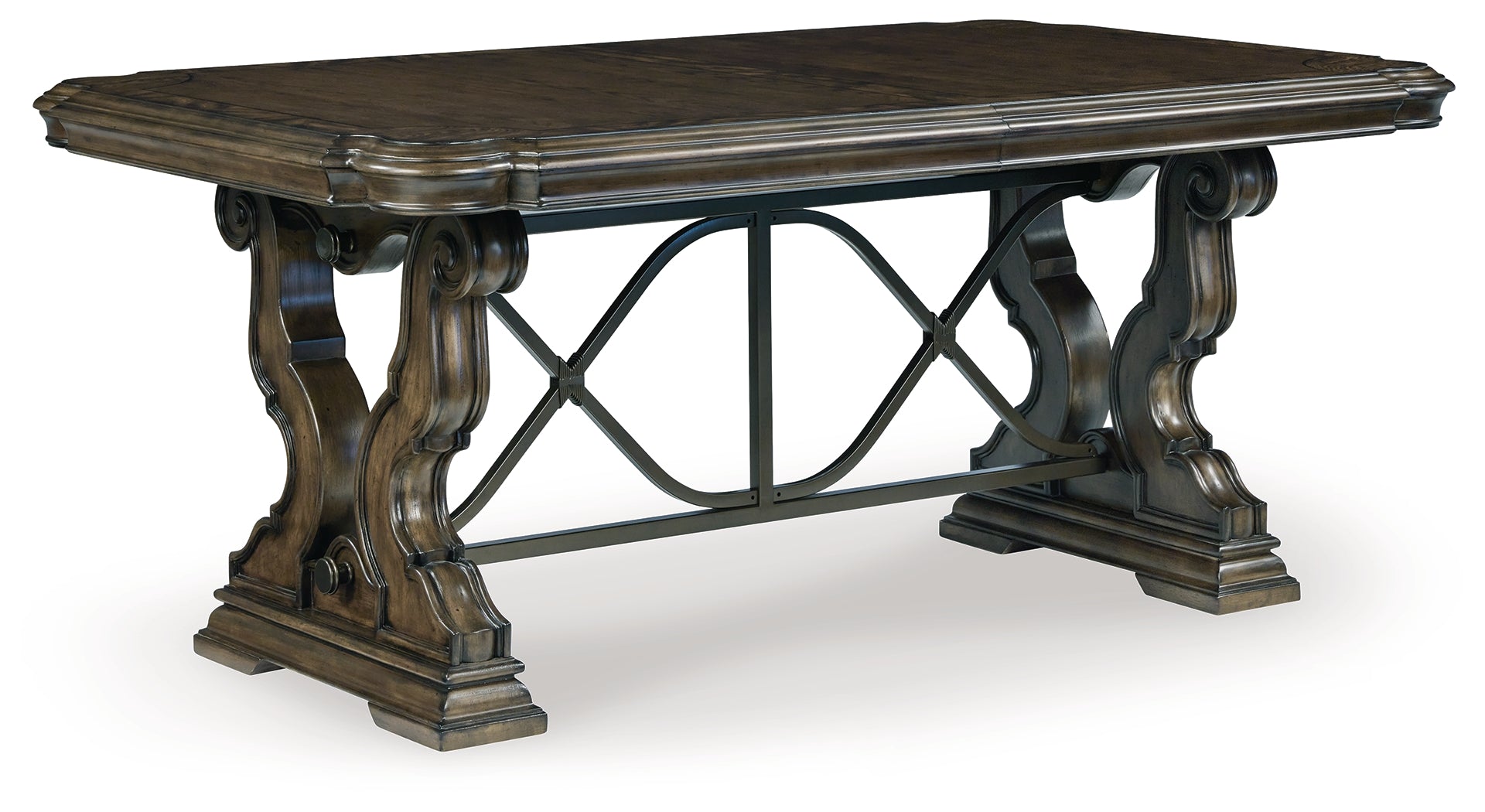 Ashley Furniture - MAYLEE TABLE TOP AND BASE - Dark Brown Wood - Tables - Additional View 4