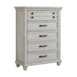 Elements International - MCCOY ANTIQUE WHITE CHEST - Wood - Chests