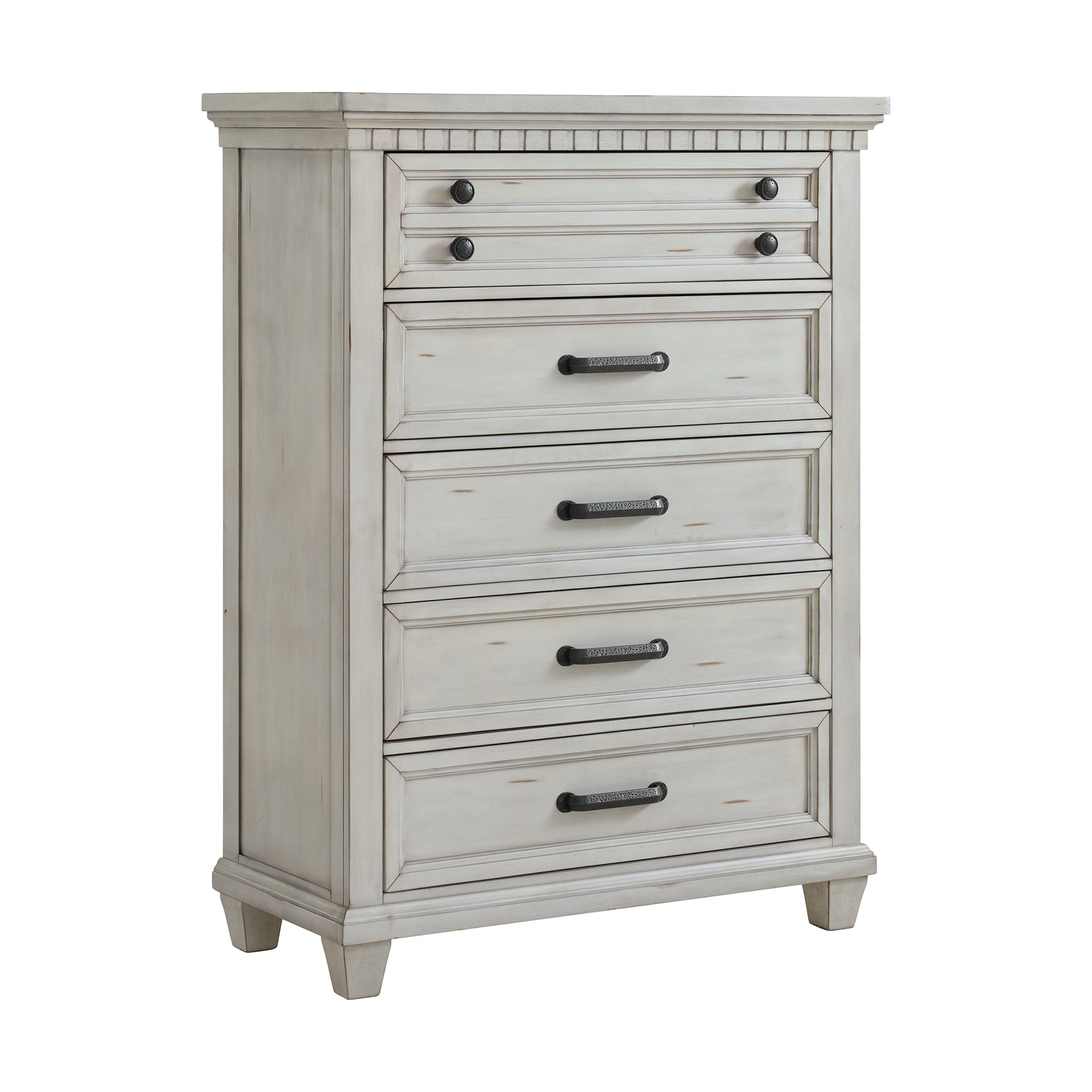 Elements International - MCCOY ANTIQUE WHITE CHEST - Wood - Chests
