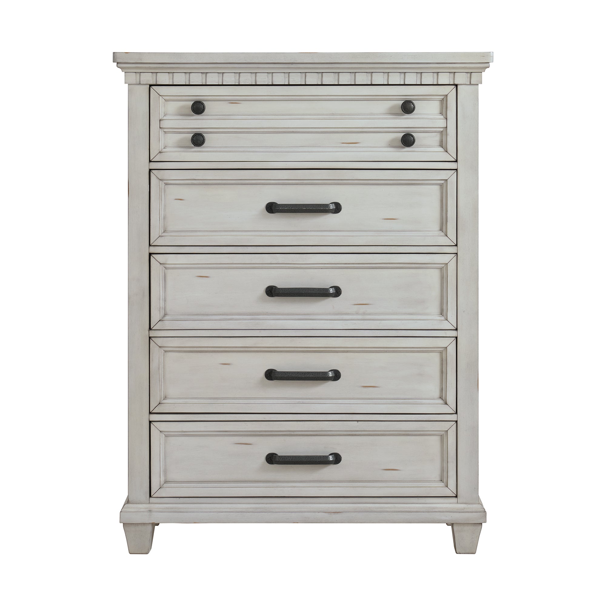 Elements International - MCCOY ANTIQUE WHITE CHEST - Wood - Chests - Additional View 2