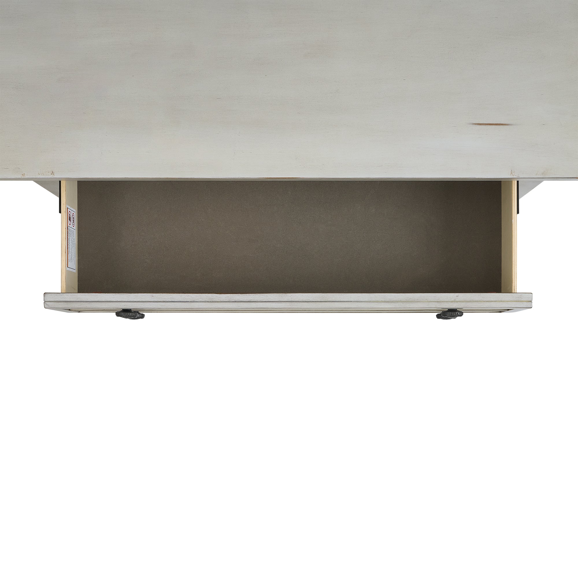 Elements International - MCCOY ANTIQUE WHITE CHEST - Wood - Chests - Additional View 6