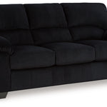 Ashley Furniture - Simplejoy Sofa - Onyx - Black Fabric - Sofas