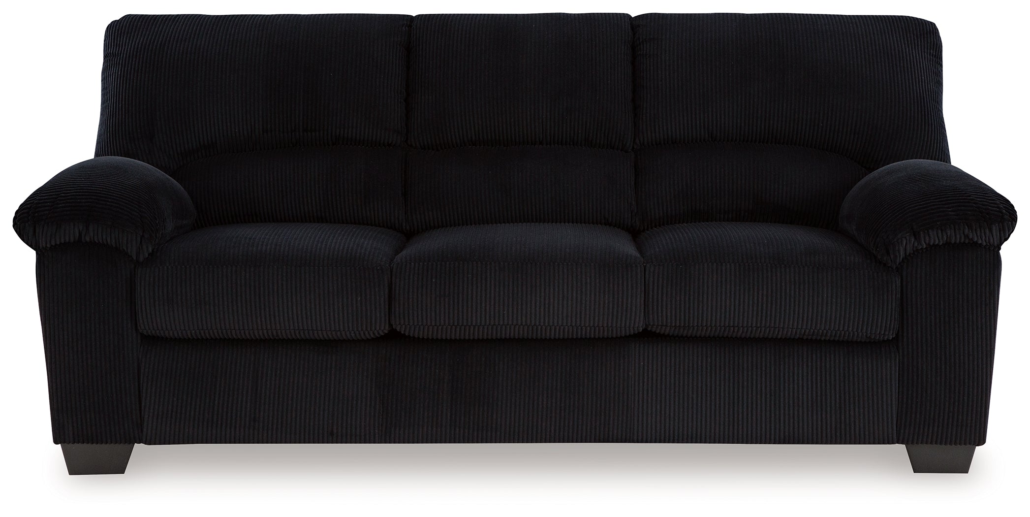 Ashley Furniture - Simplejoy Sofa - Onyx - Black Fabric - Sofas - Additional View 2