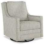 Ashley Furniture - KAMBRIA FOG SWIVEL GLIDER CHAIR - Pearl Silver Fabric - Chairs