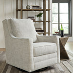 Ashley Furniture - KAMBRIA FOG SWIVEL GLIDER CHAIR - Pearl Silver Fabric - Chairs - Additional View 1