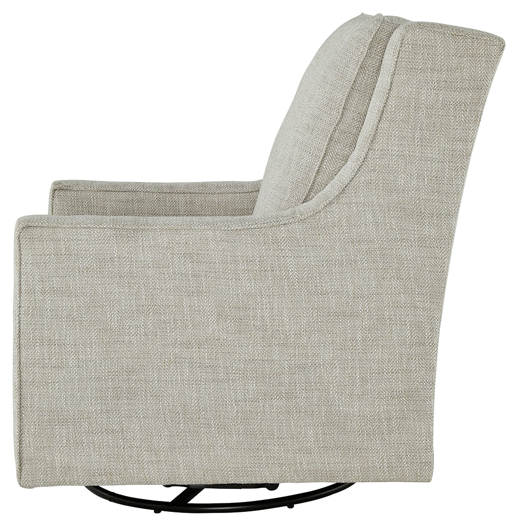 Ashley Furniture - KAMBRIA FOG SWIVEL GLIDER CHAIR - Pearl Silver Fabric - Chairs - Additional View 3