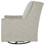 Ashley Furniture - KAMBRIA FOG SWIVEL GLIDER CHAIR - Pearl Silver Fabric - Chairs - Additional View 3