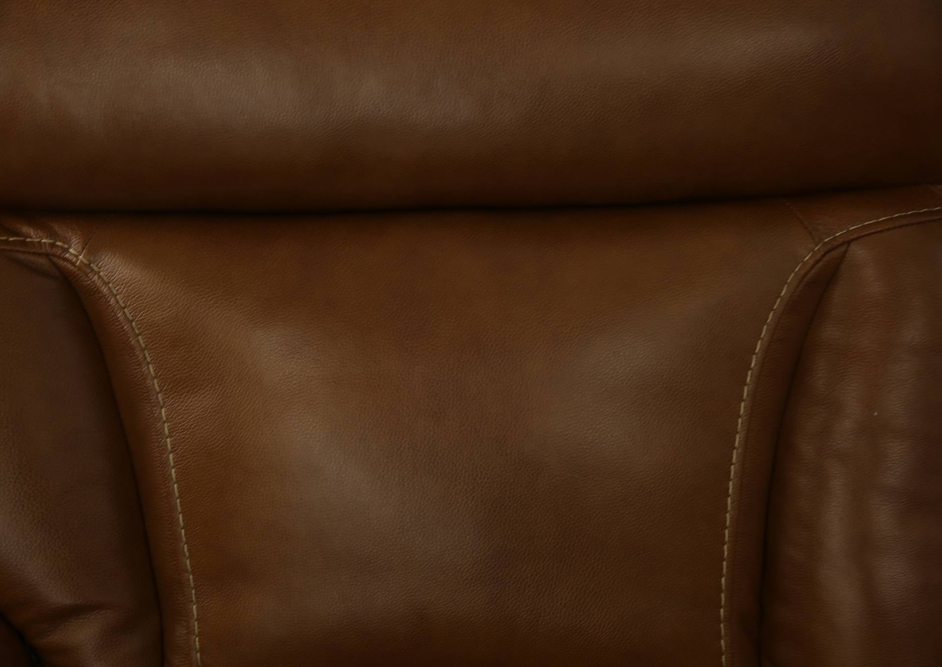 Benelli Leather 6 Piece Power Zero G Sectional - Buckskin - Additional View 4