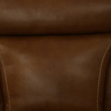Benelli Leather 6 Piece Power Zero G Sectional - Buckskin - Additional View 4