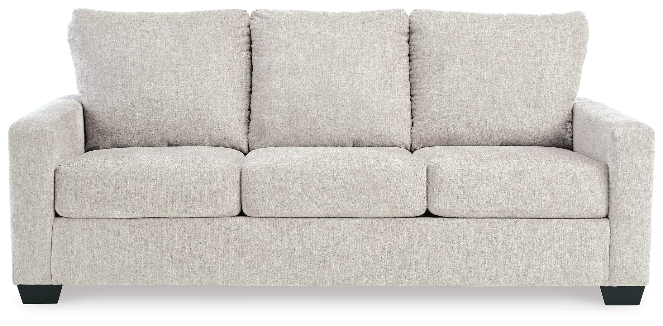 Ashley Furniture - Rannis Queen Sleeper - Snow - Beige Fabric - Sofas