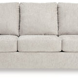 Ashley Furniture - Rannis Queen Sleeper - Snow - Beige Fabric - Sofas