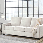 Ashley Furniture - Rannis Queen Sleeper - Snow - Beige Fabric - Sofas - Additional View 2