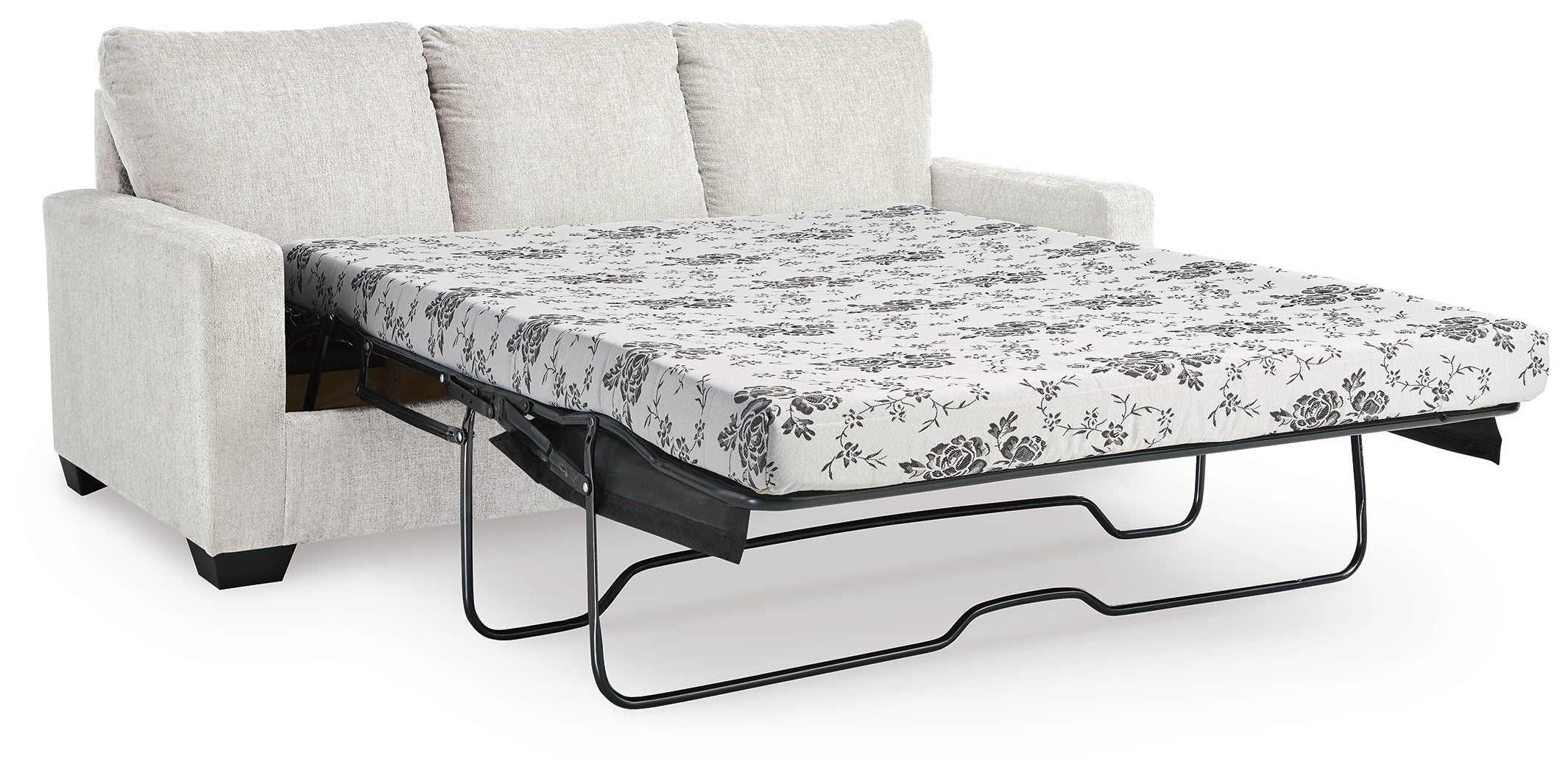 Ashley Furniture - Rannis Queen Sleeper - Snow - Beige Fabric - Sofas - Additional View 3